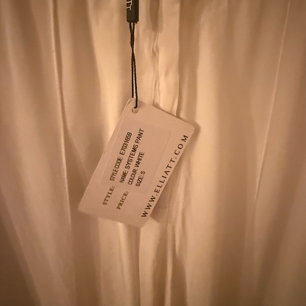 ELLIATT Systems Wide Leg Pants – White • Size S • NWT • Pristine - Picture 5 of 5